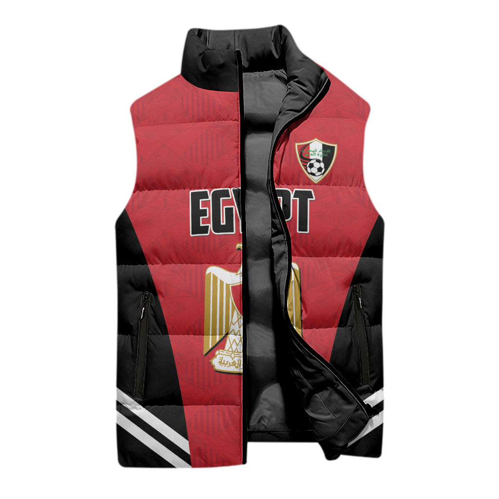 Custom Egypt Football Sleeveless Puffer Jacket 2026 Glory Run Red Edition