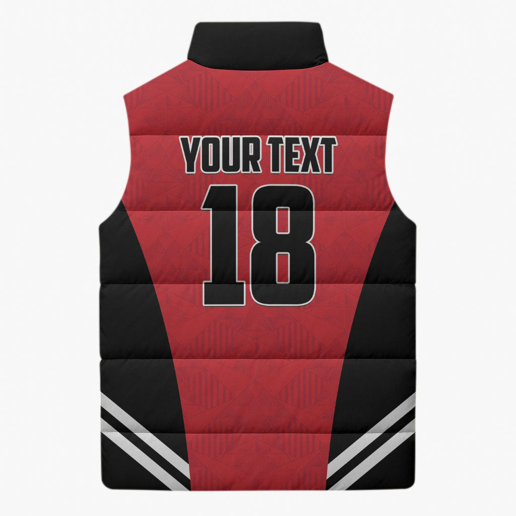 Custom Egypt Football Sleeveless Puffer Jacket 2026 Glory Run Red Edition