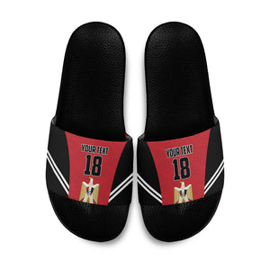 Custom Egypt Football Slide Sandals 2026 Glory Run Red Edition