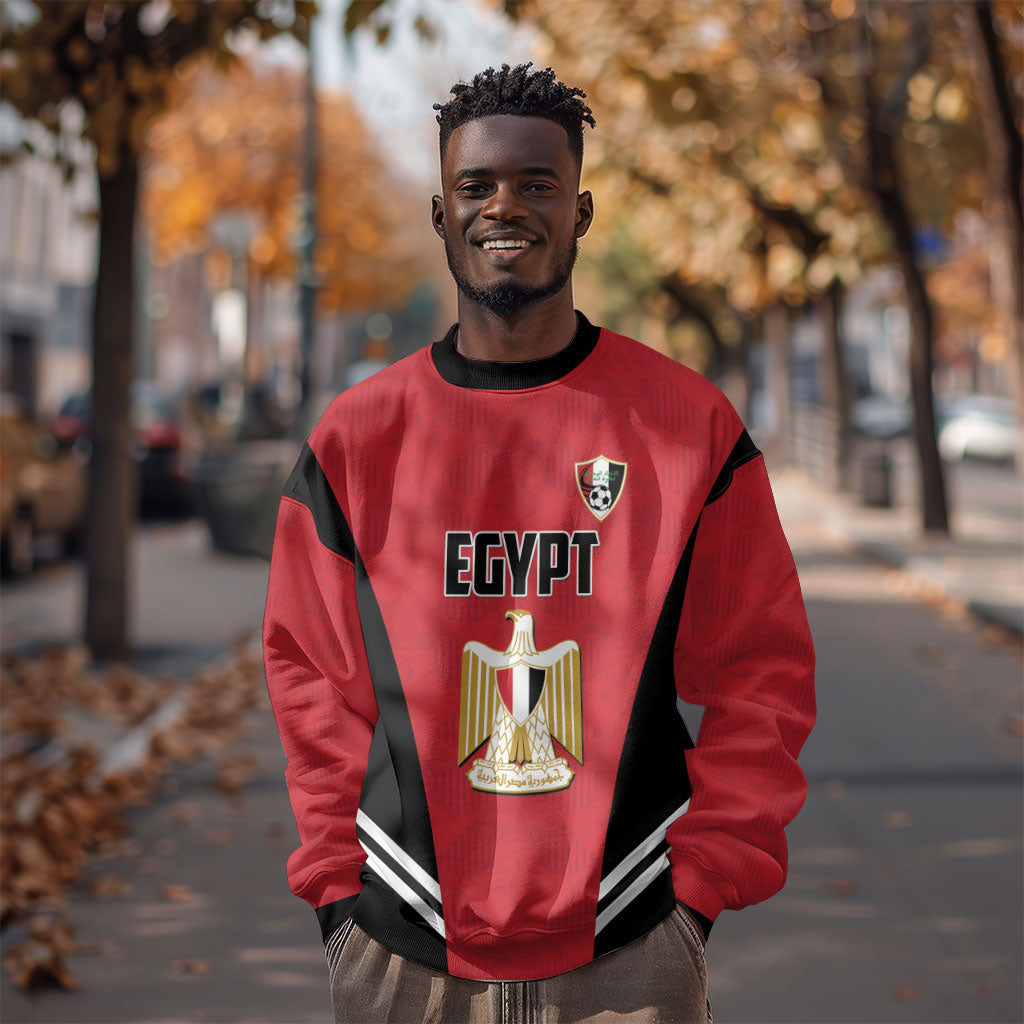 Custom Egypt Football Sweatshirt 2026 Glory Run Red Edition