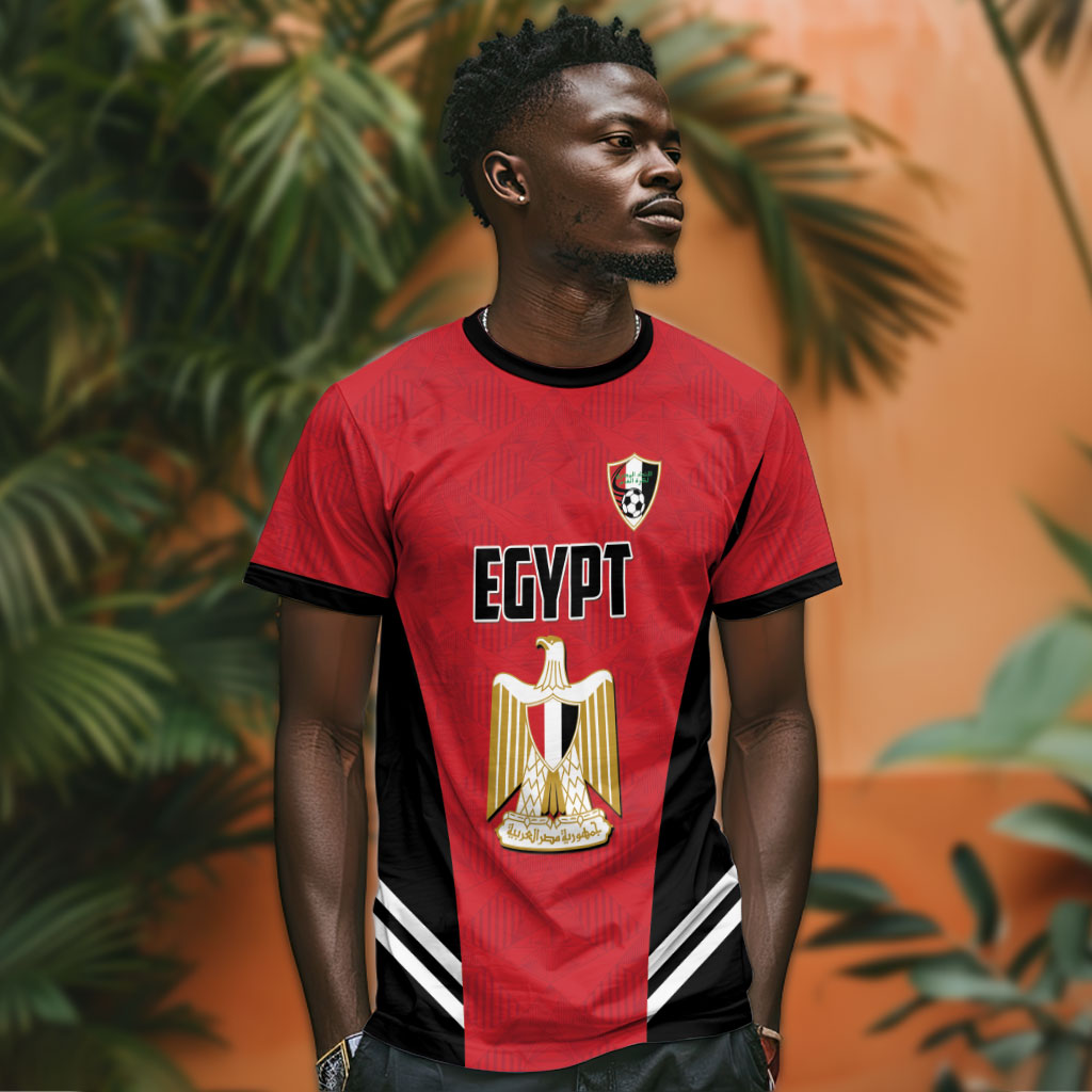 Custom Egypt Football T shirt 2026 Glory Run Red Edition