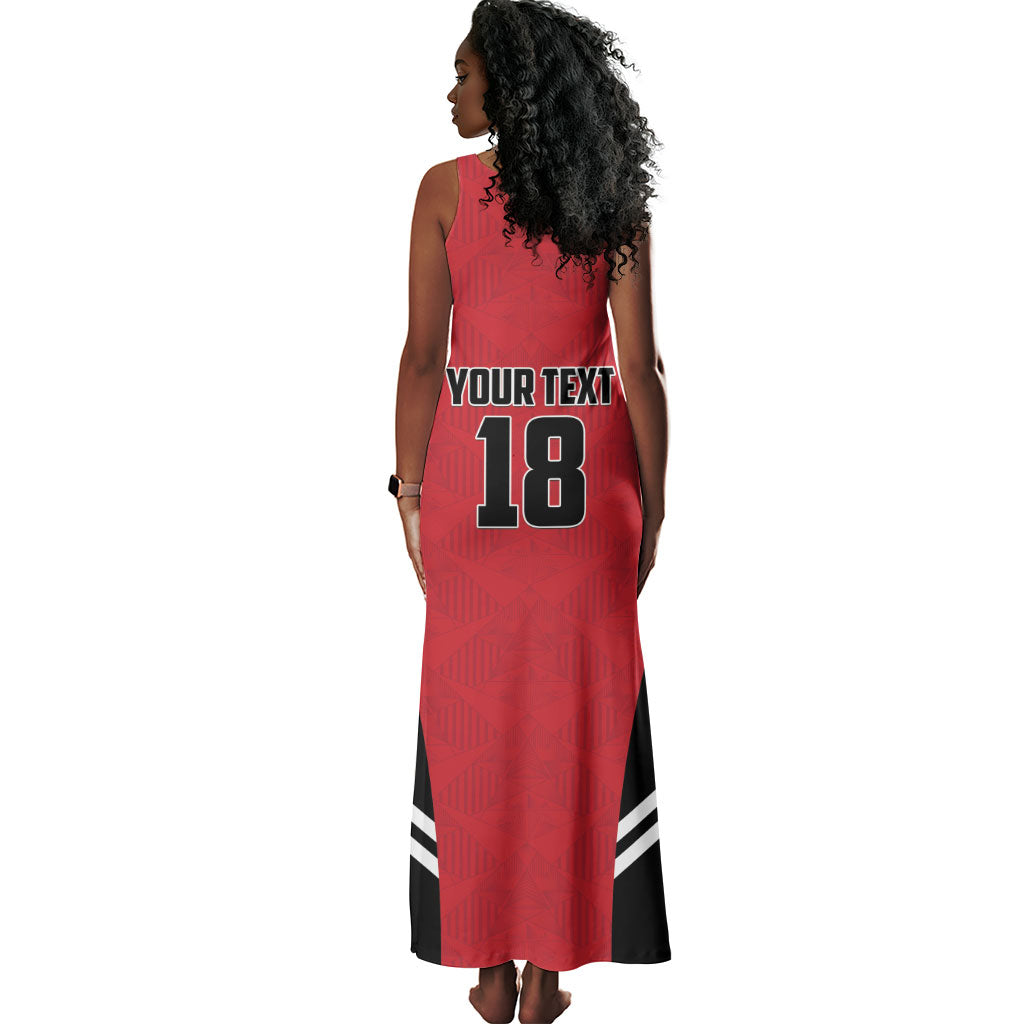 Custom Egypt Football Tank Maxi Dress 2026 Glory Run Red Edition
