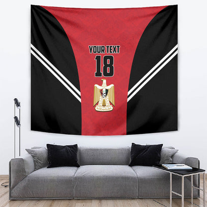 Custom Egypt Football Tapestry 2026 Glory Run Red Edition