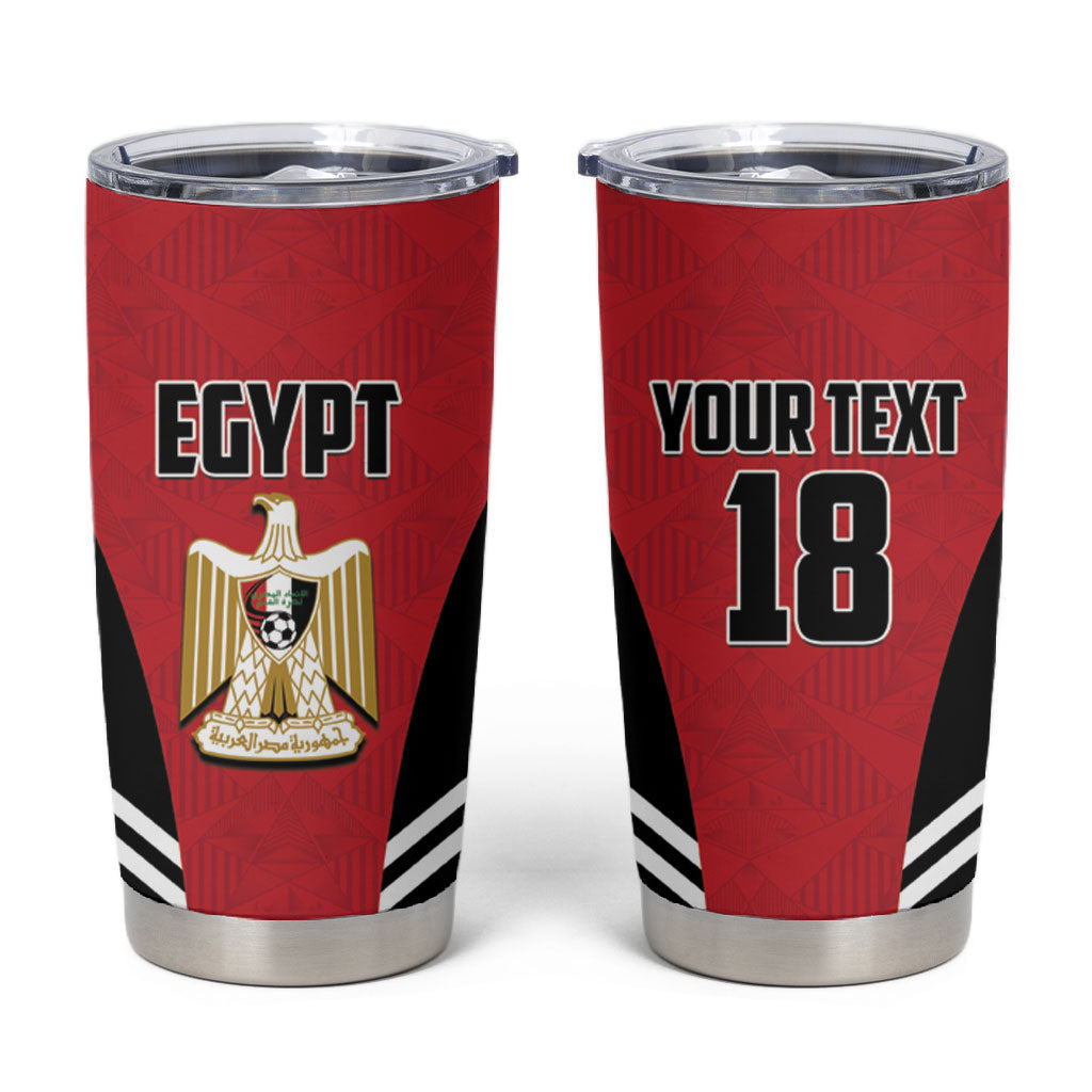 Custom Egypt Football Tumbler Cup 2026 Glory Run Red Edition