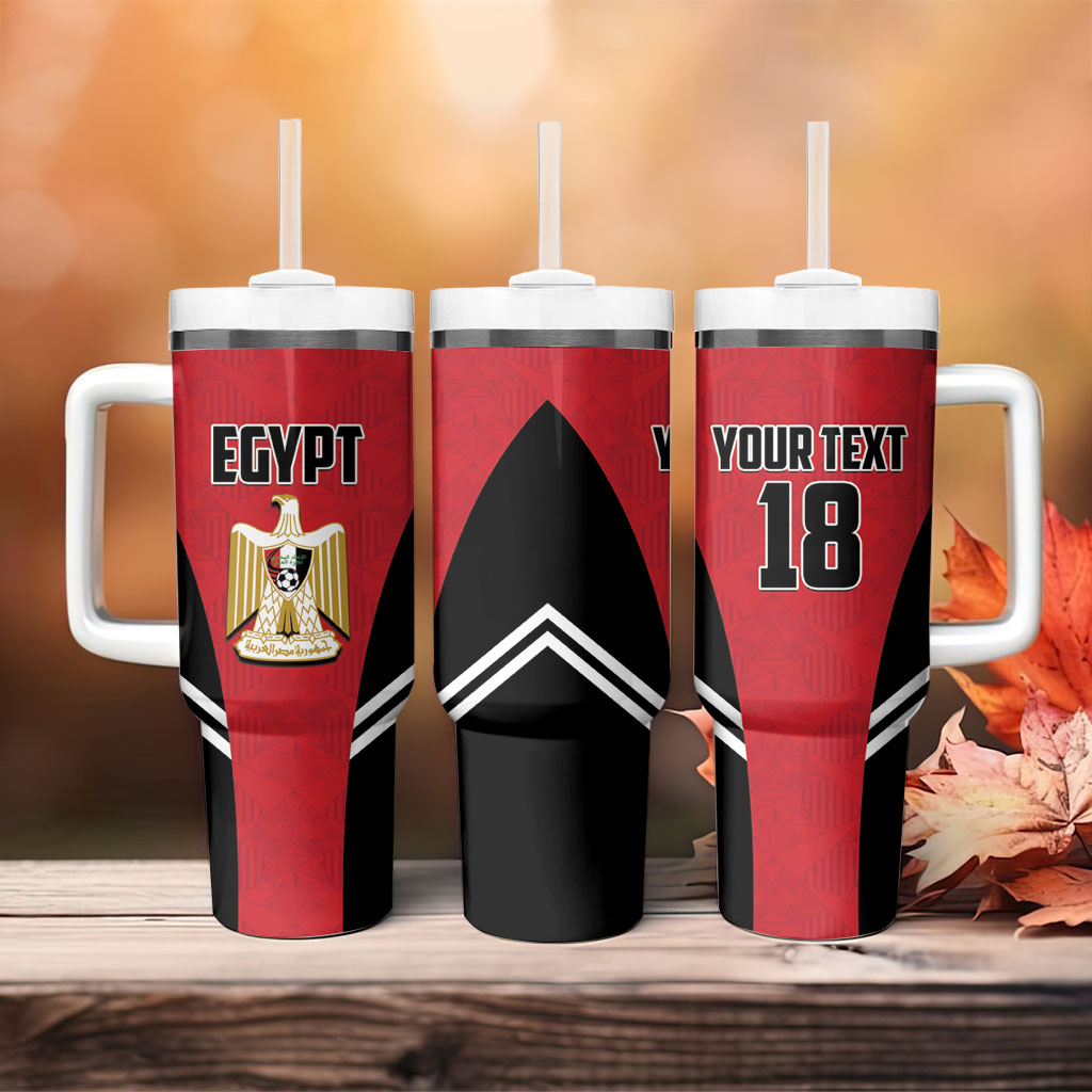 Custom Egypt Football Tumbler With Handle 2026 Glory Run Red Edition