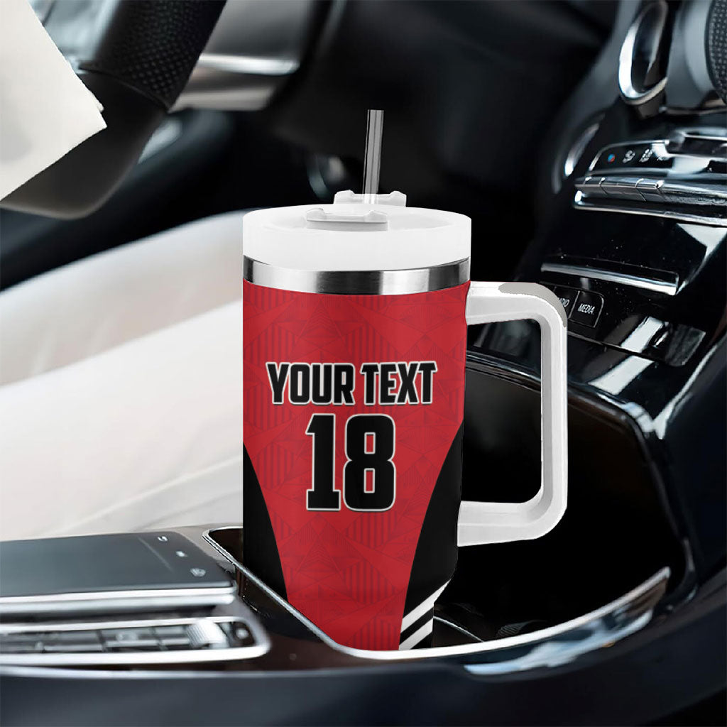 Custom Egypt Football Tumbler With Handle 2026 Glory Run Red Edition