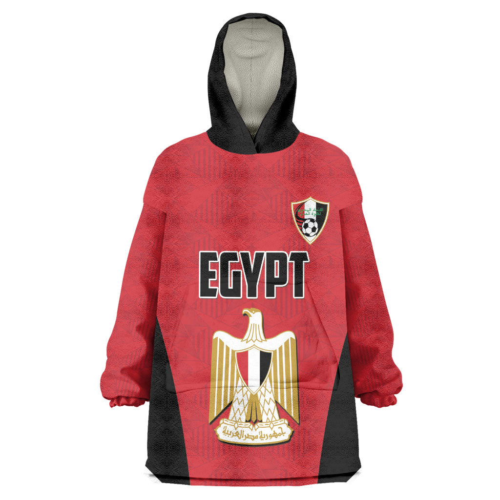 Custom Egypt Football Wearable Blanket Hoodie 2026 Glory Run Red Edition