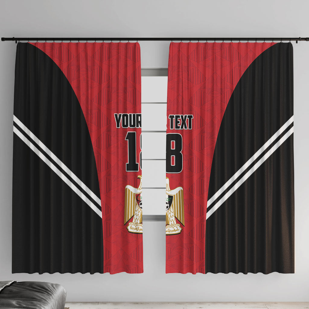 Custom Egypt Football Window Curtain 2026 Glory Run Red Edition