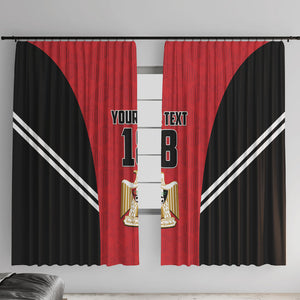 Custom Egypt Football Window Curtain 2026 Glory Run Red Edition