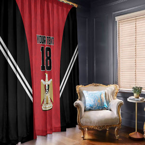 Custom Egypt Football Window Curtain 2026 Glory Run Red Edition