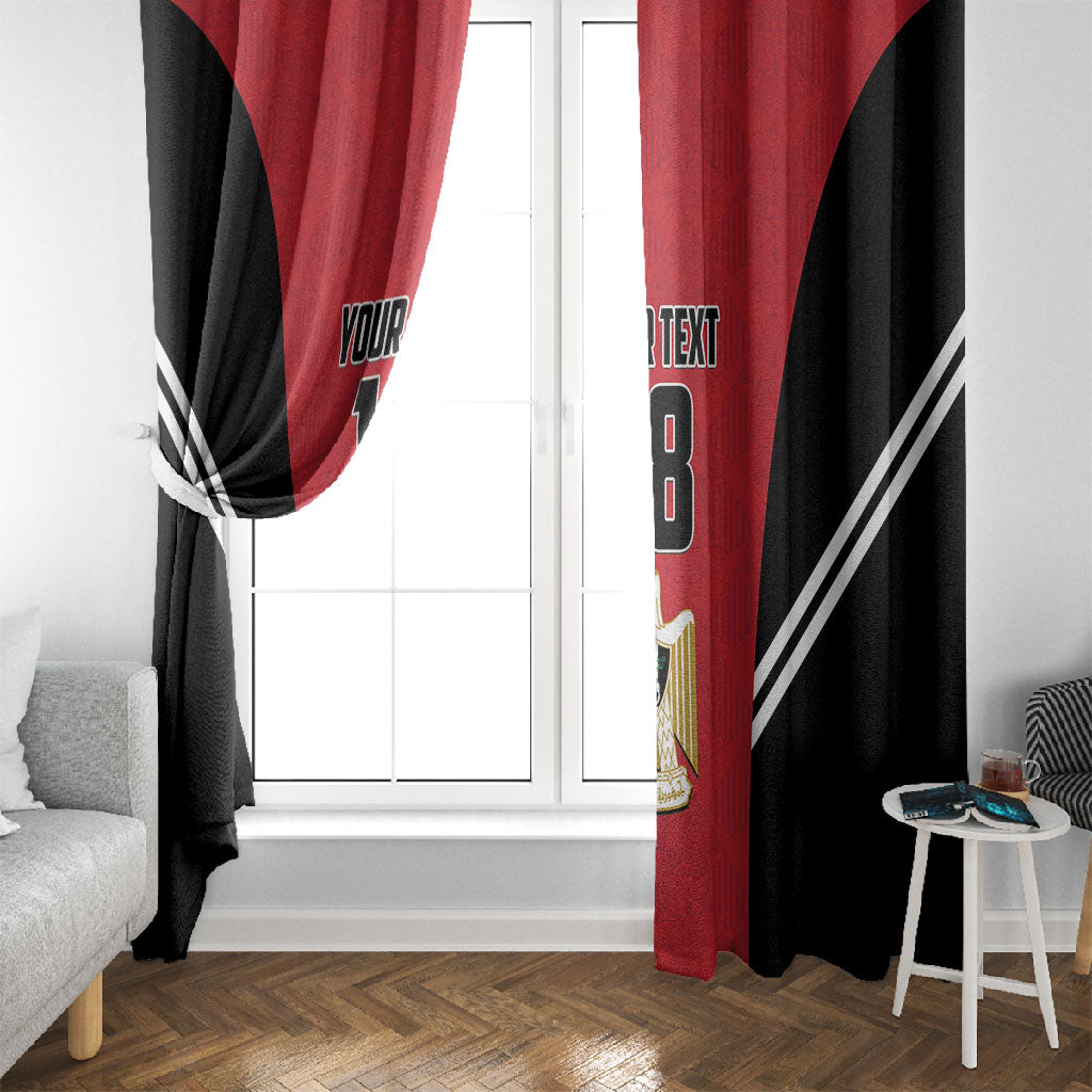 Custom Egypt Football Window Curtain 2026 Glory Run Red Edition