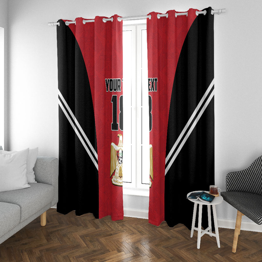 Custom Egypt Football Window Curtain 2026 Glory Run Red Edition