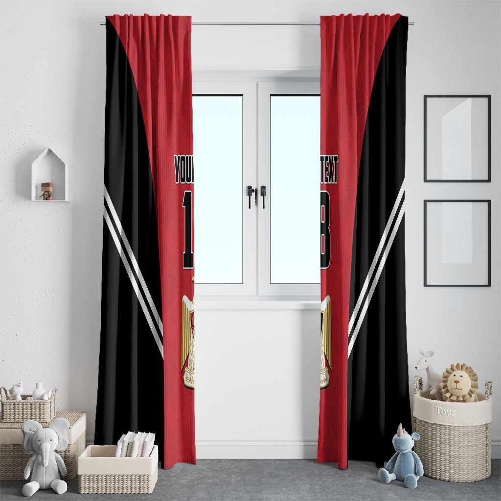 Custom Egypt Football Window Curtain 2026 Glory Run Red Edition