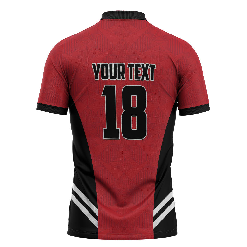 Custom Egypt Football Zipper Polo Shirt 2026 Glory Run Red Edition