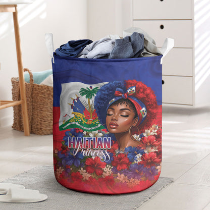 Haitian Princess Laundry Basket Cultural Pride Floral Art