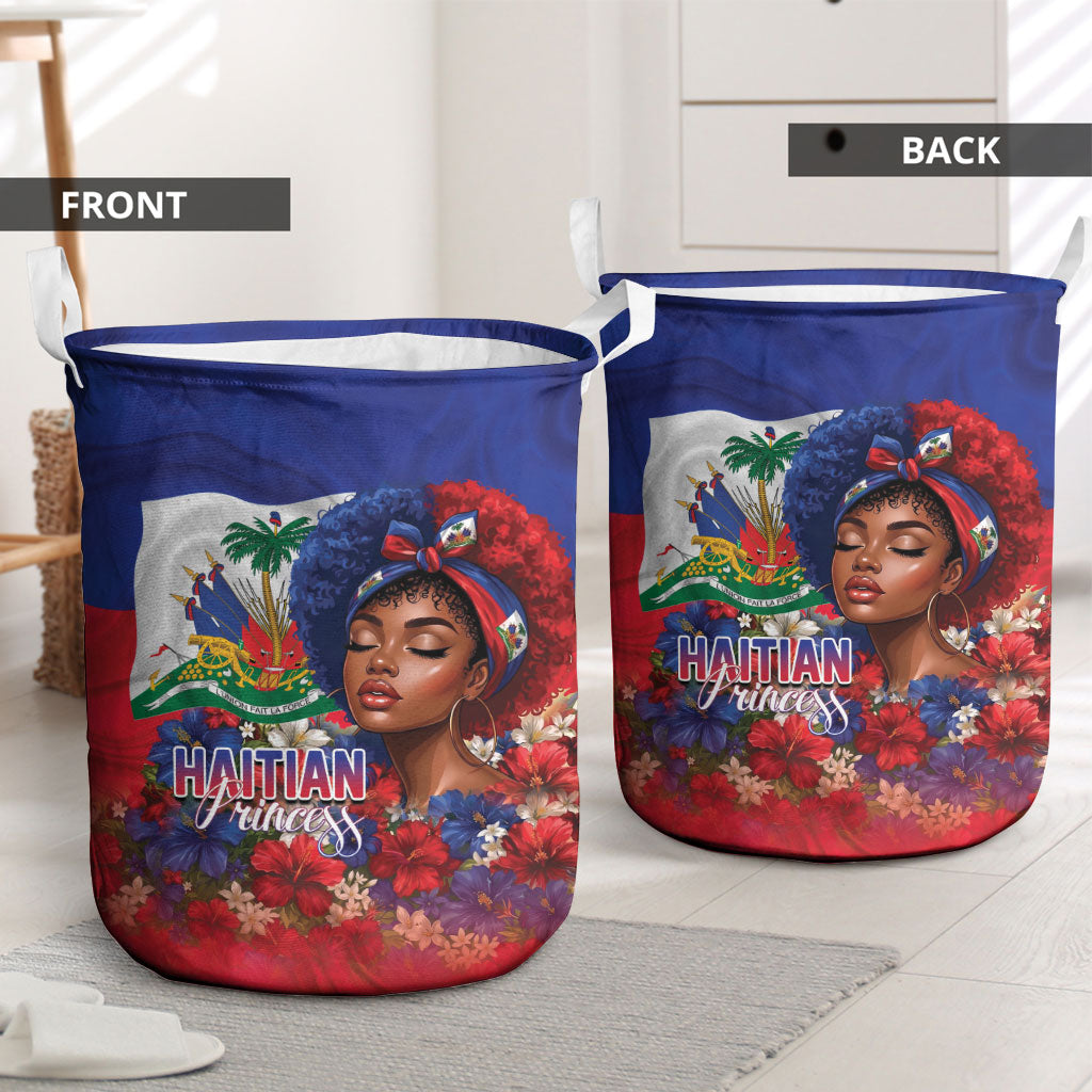 Haitian Princess Laundry Basket Cultural Pride Floral Art