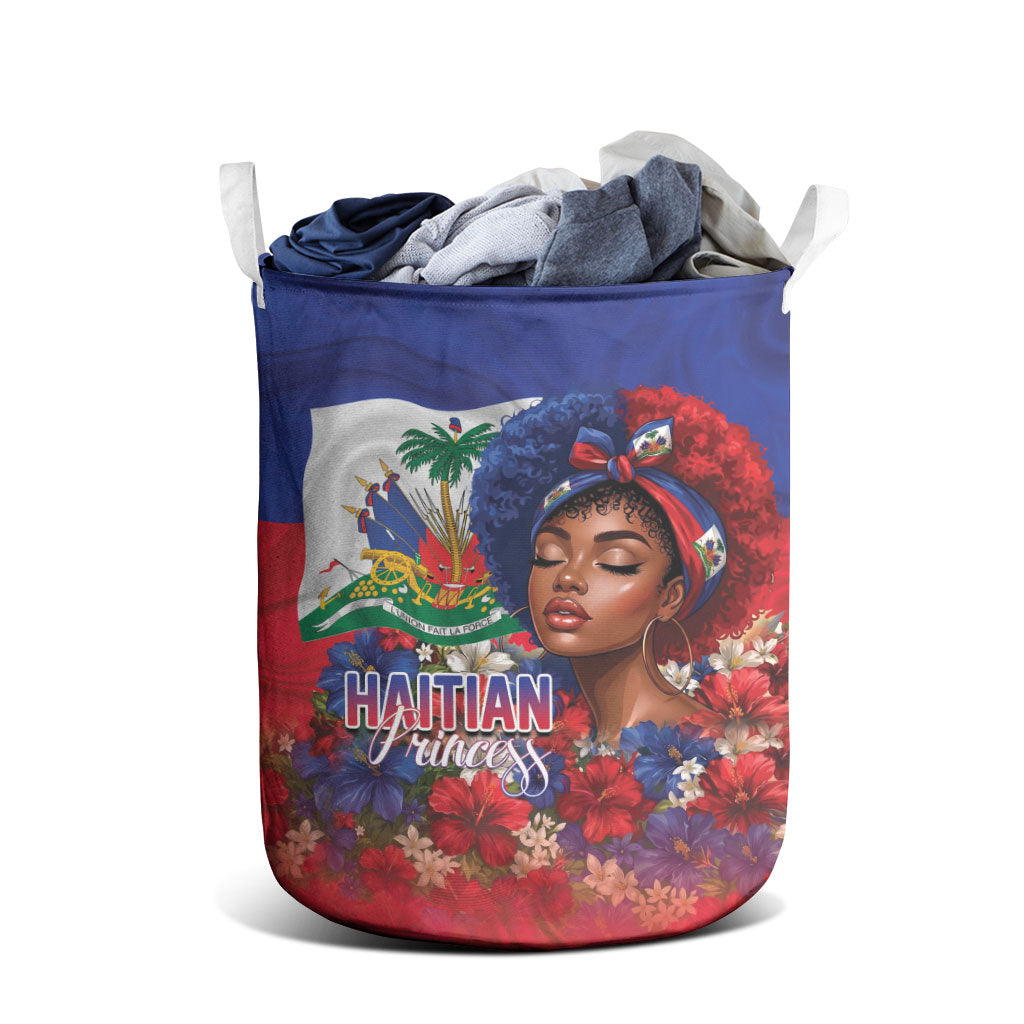 Haitian Princess Laundry Basket Cultural Pride Floral Art