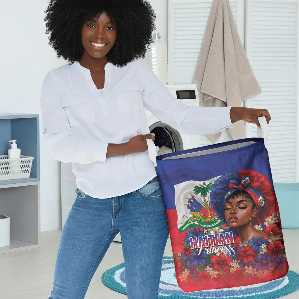 Haitian Princess Laundry Basket Cultural Pride Floral Art