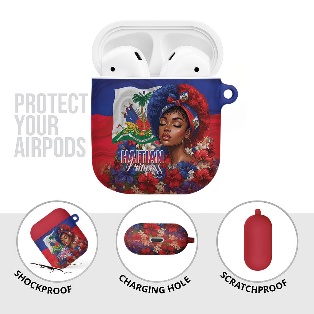 Haitian Princess AirPods Case Cultural Pride Floral Art