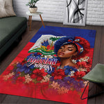 Haitian Princess Area Rug Cultural Pride Floral Art