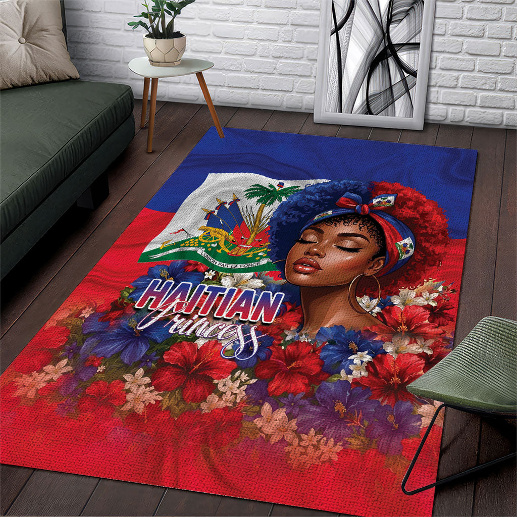 Haitian Princess Area Rug Cultural Pride Floral Art