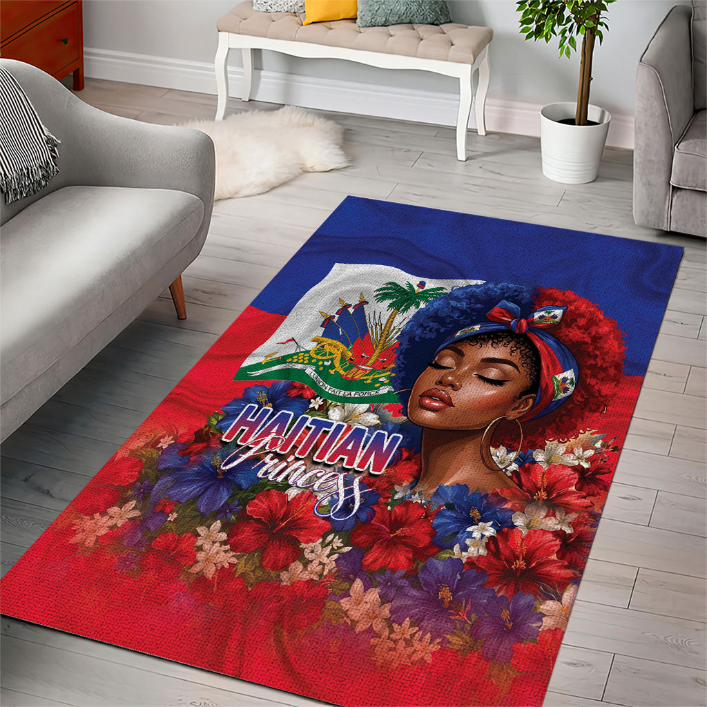 Haitian Princess Area Rug Cultural Pride Floral Art