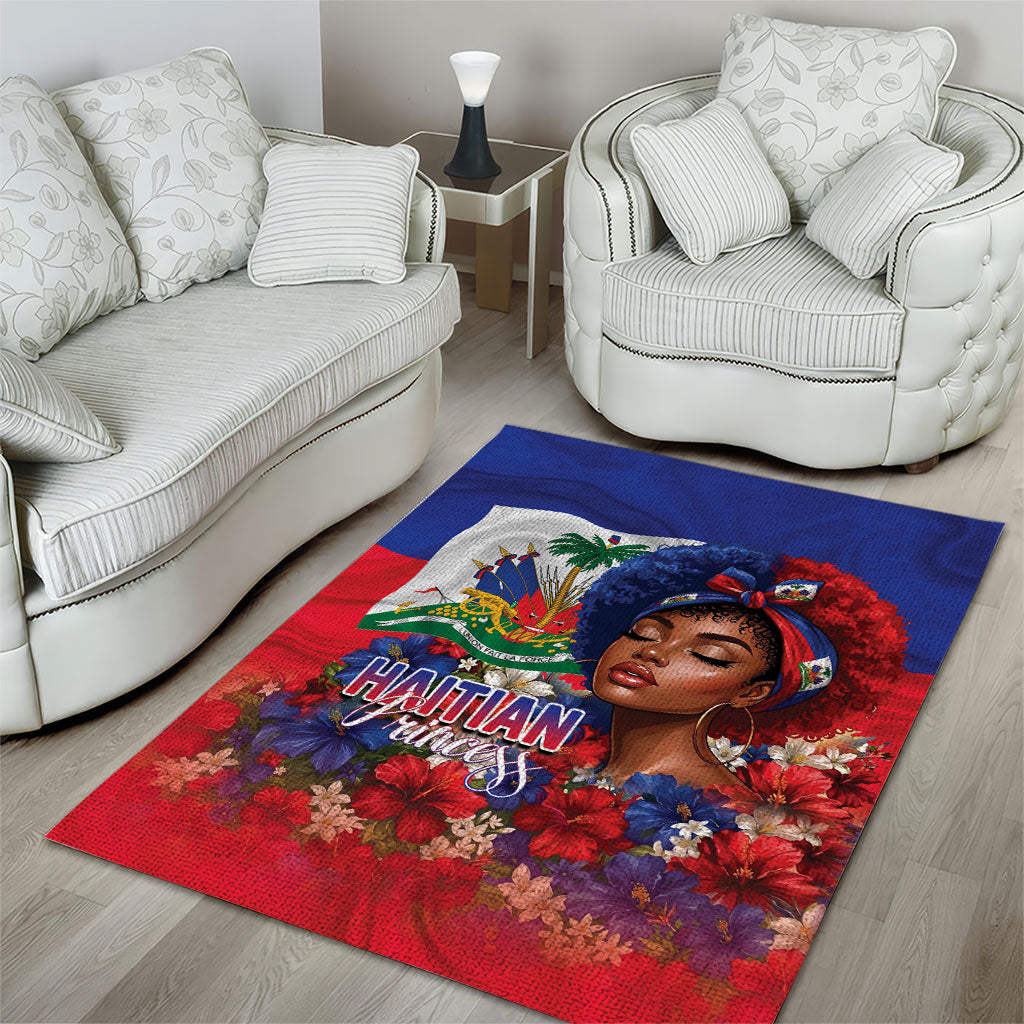 Haitian Princess Area Rug Cultural Pride Floral Art