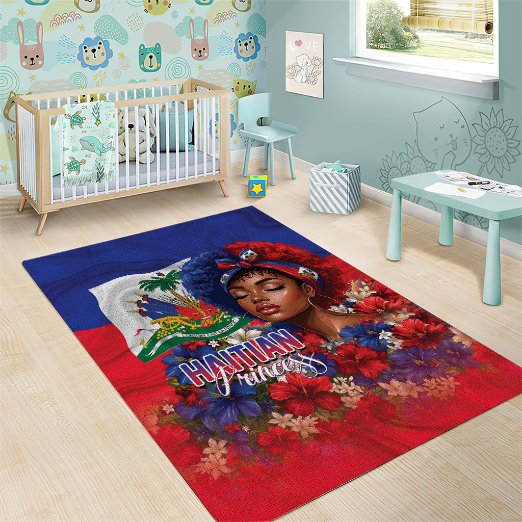Haitian Princess Area Rug Cultural Pride Floral Art