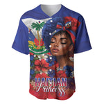 Haitian Princess Baseball Jersey Cultural Pride Floral Art