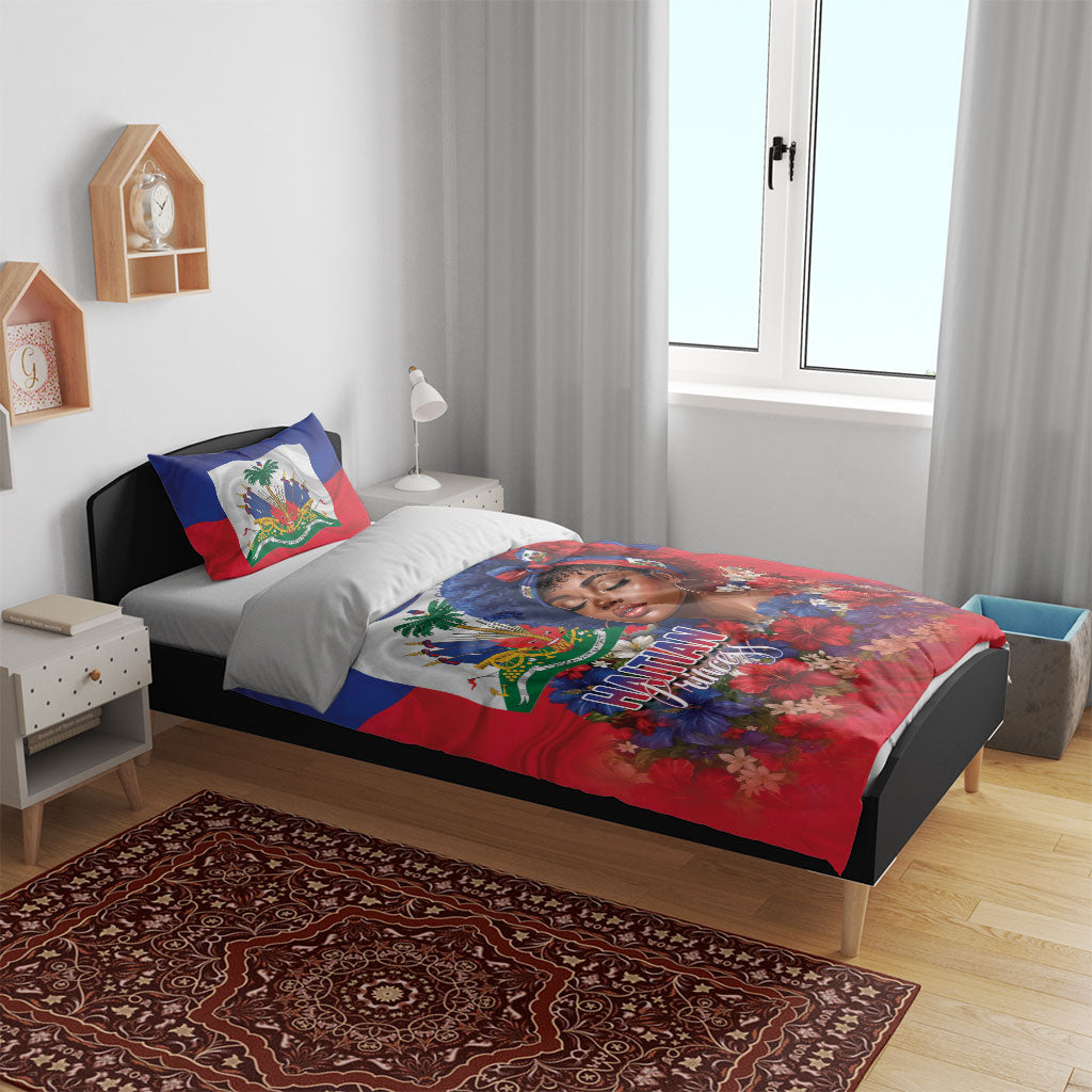 Haitian Princess Bedding Set Cultural Pride Floral Art