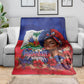 Haitian Princess Blanket Cultural Pride Floral Art