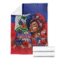 Haitian Princess Blanket Cultural Pride Floral Art