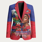 Haitian Princess Blazer Cultural Pride Floral Art