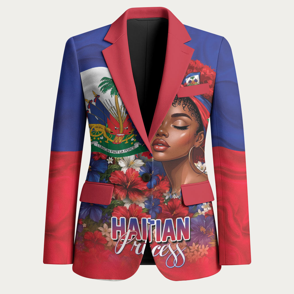 Haitian Princess Blazer Cultural Pride Floral Art