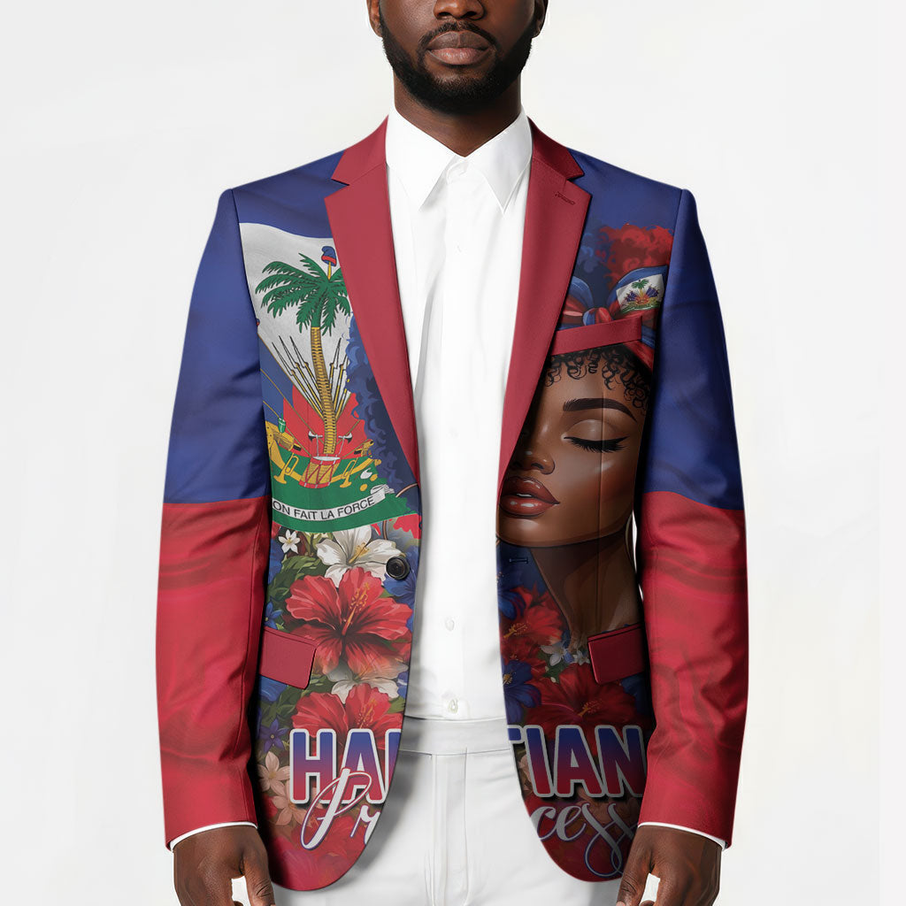Haitian Princess Blazer Cultural Pride Floral Art