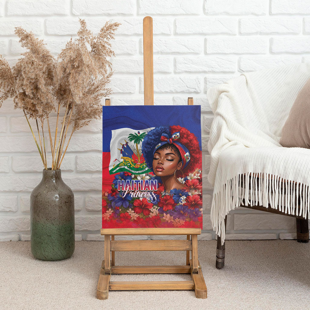 Haitian Princess Canvas Wall Art Cultural Pride Floral Art