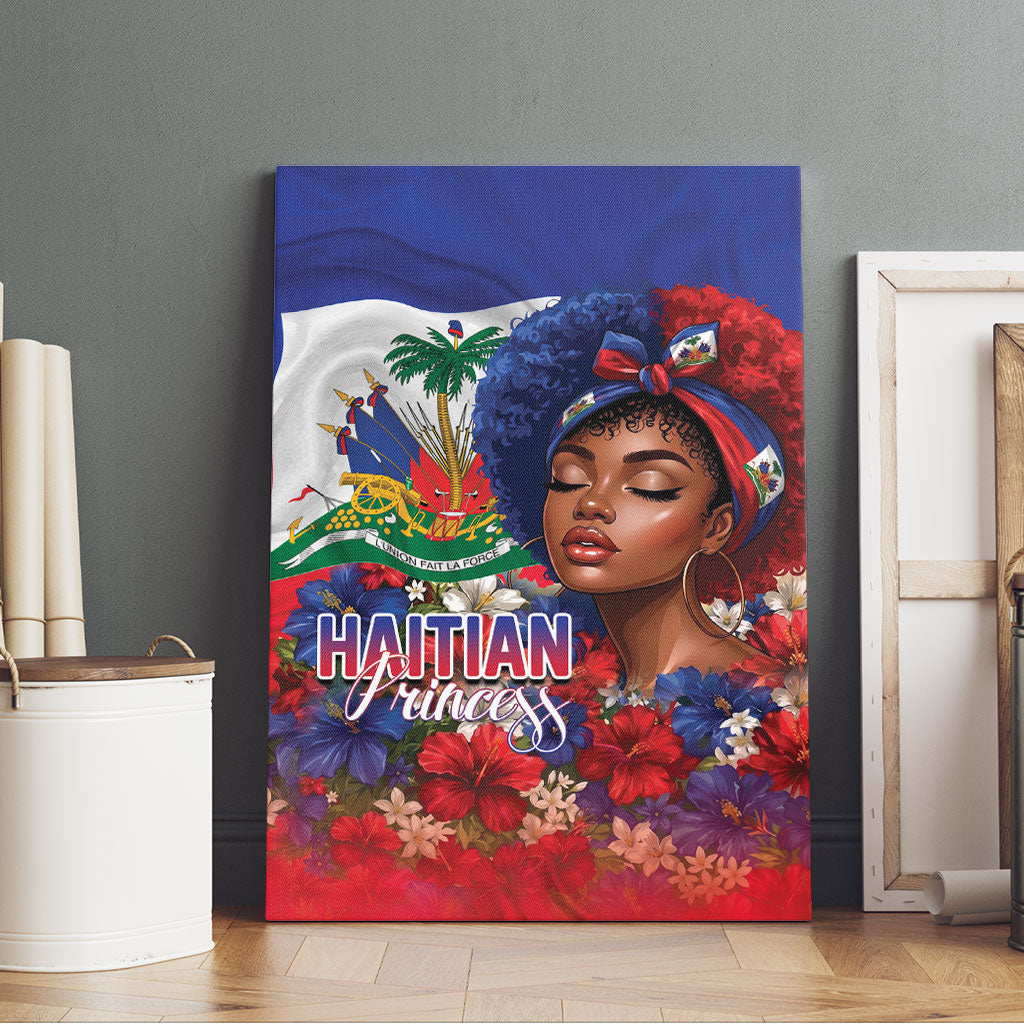 Haitian Princess Canvas Wall Art Cultural Pride Floral Art