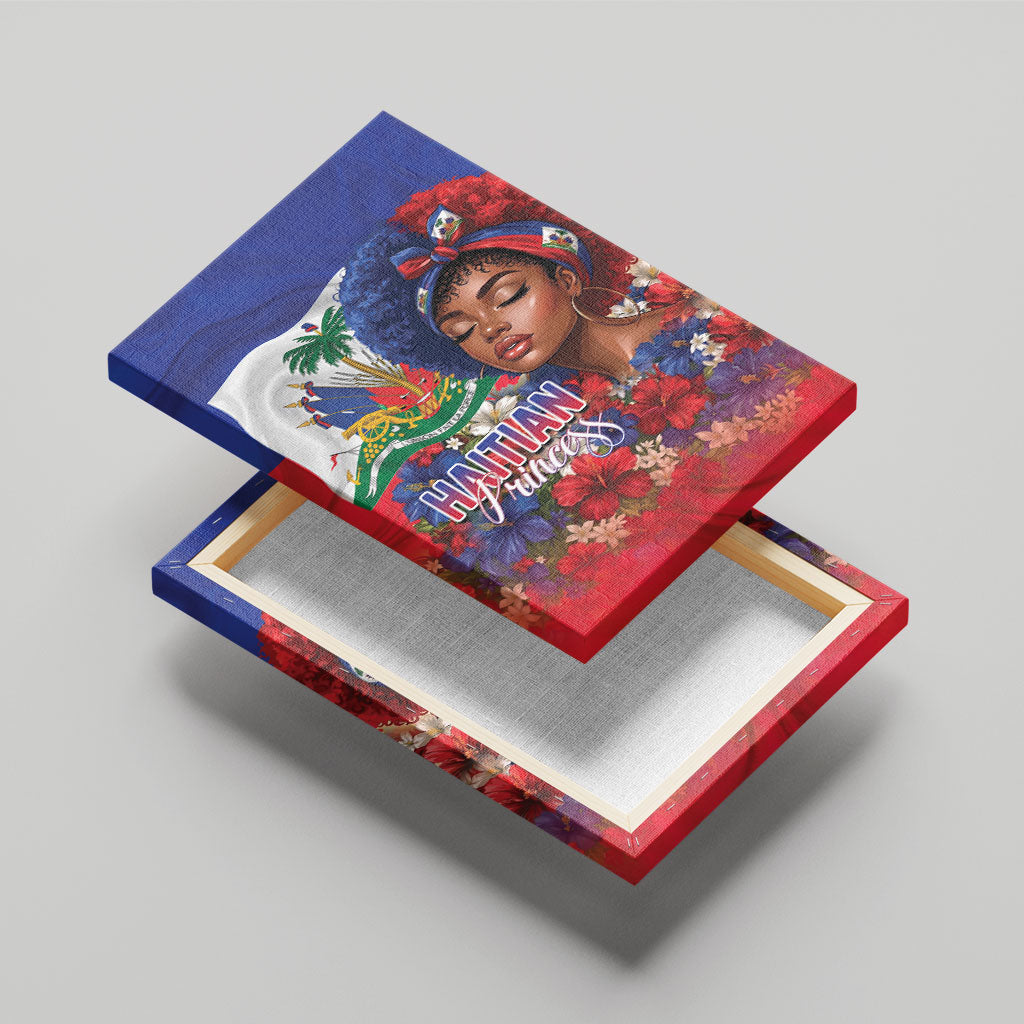Haitian Princess Canvas Wall Art Cultural Pride Floral Art
