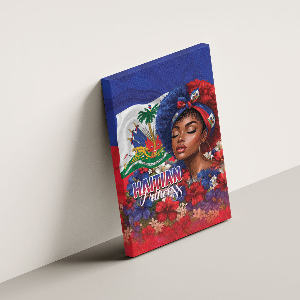 Haitian Princess Canvas Wall Art Cultural Pride Floral Art