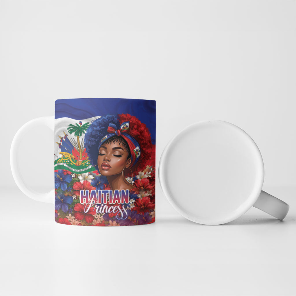 Haitian Princess Ceramic Mug Cultural Pride Floral Art