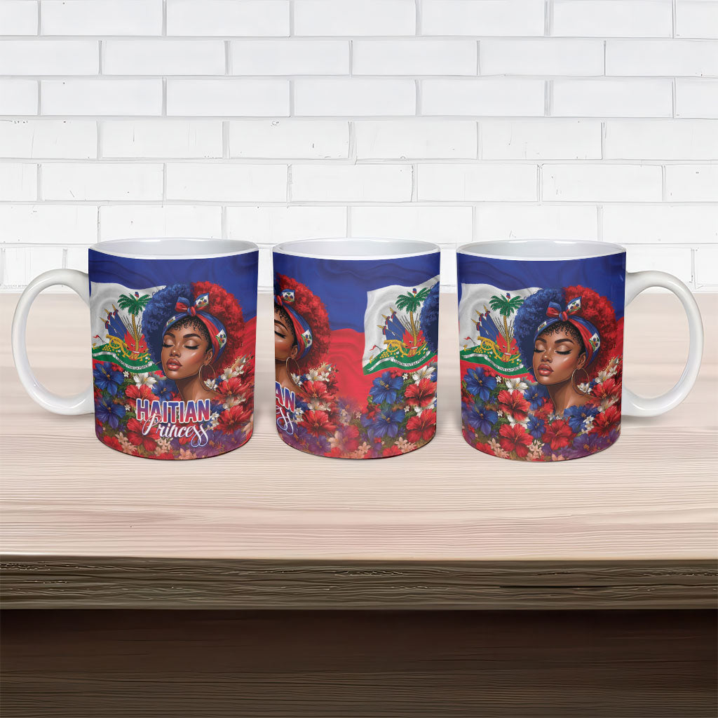 Haitian Princess Ceramic Mug Cultural Pride Floral Art