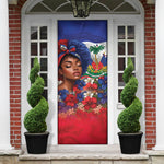 Haitian Princess Door Cover Cultural Pride Floral Art