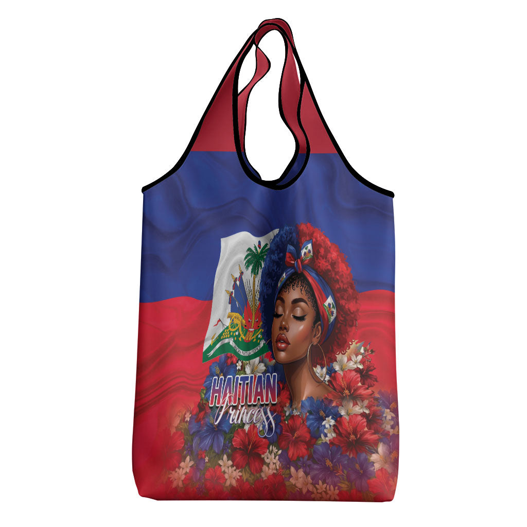 Haitian Princess Grocery Bag Cultural Pride Floral Art