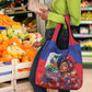 Haitian Princess Grocery Bag Cultural Pride Floral Art
