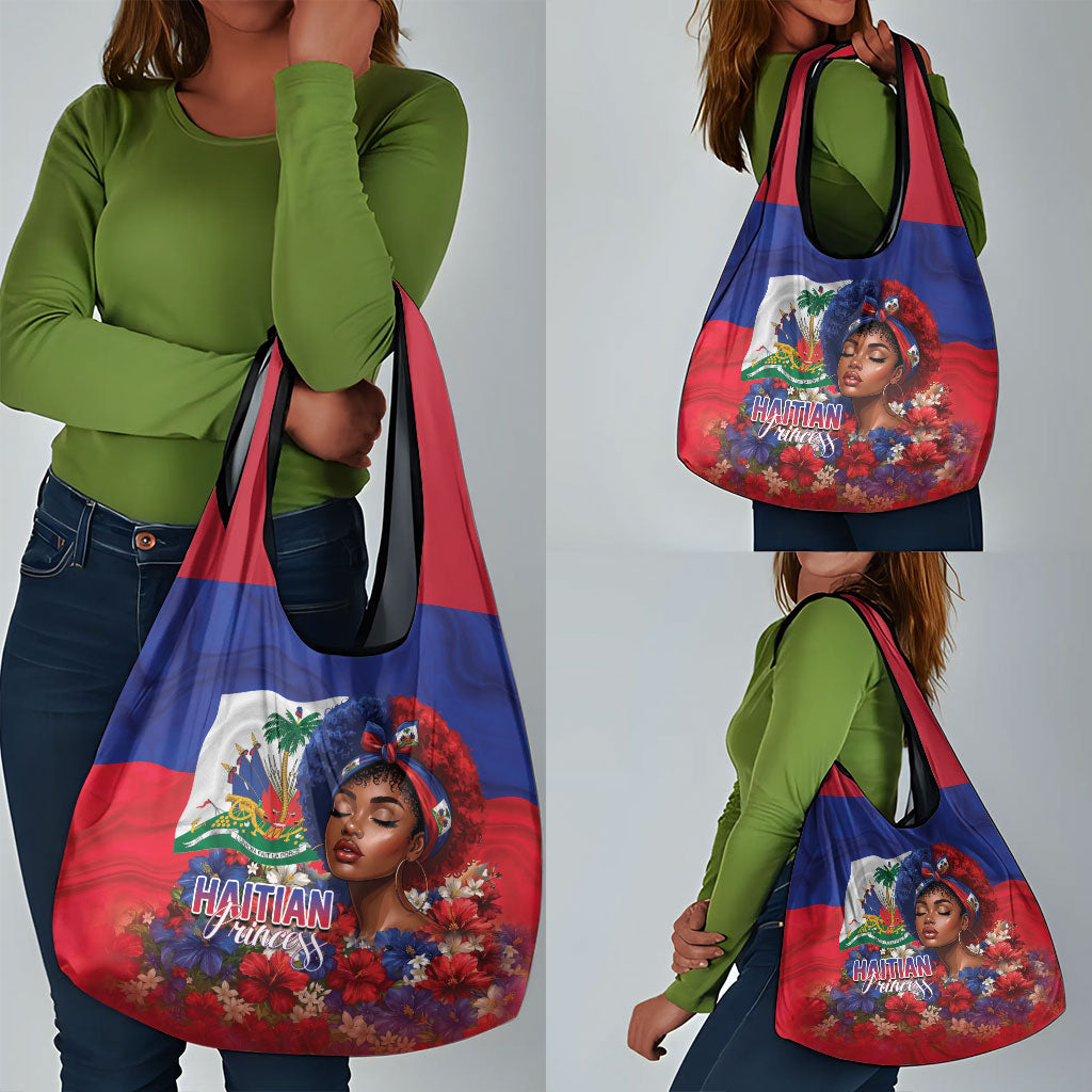 Haitian Princess Grocery Bag Cultural Pride Floral Art