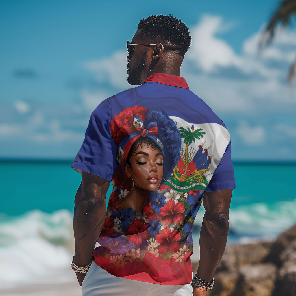 Haitian Princess Hawaiian Shirt Cultural Pride Floral Art