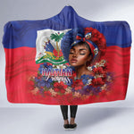 Haitian Princess Hooded Blanket Cultural Pride Floral Art