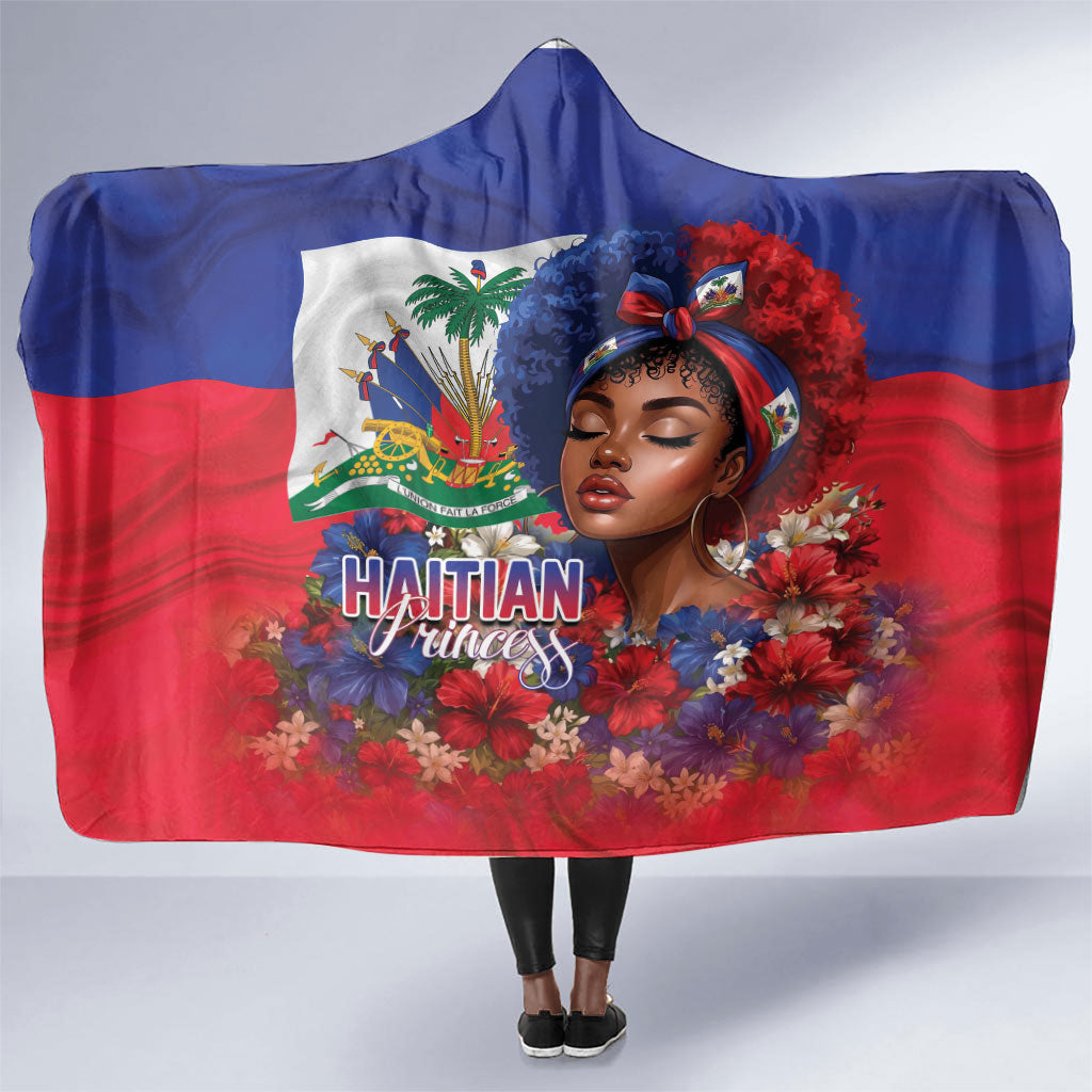 Haitian Princess Hooded Blanket Cultural Pride Floral Art