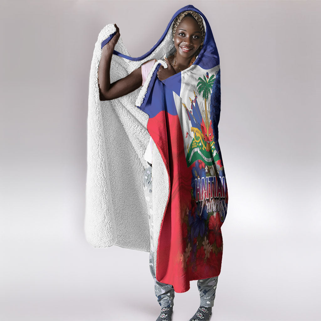 Haitian Princess Hooded Blanket Cultural Pride Floral Art
