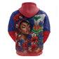 Haitian Princess Hoodie Cultural Pride Floral Art